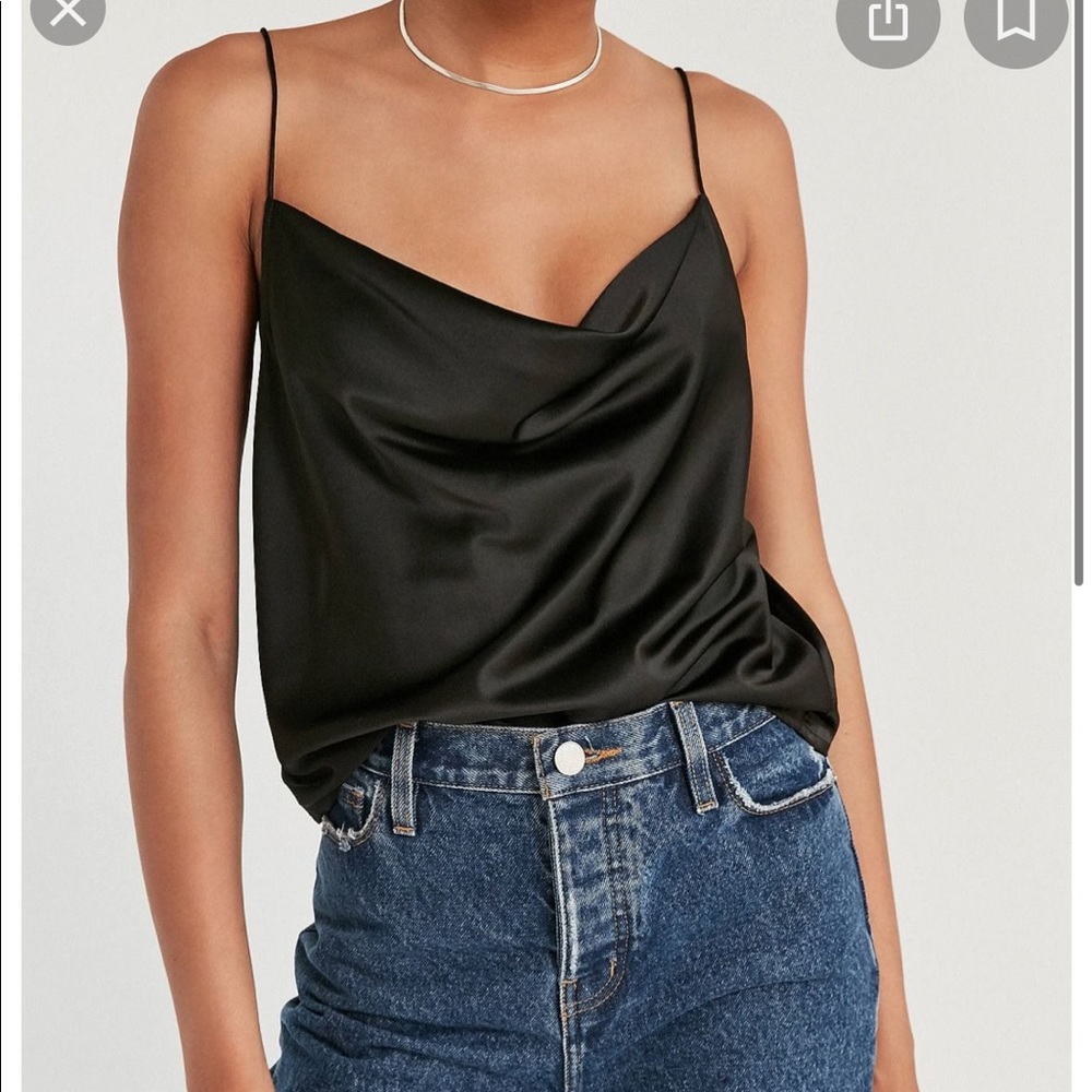Urban outfitters cowl neck black cami